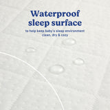 graco premium waterproof crib and toddler mattress protector waterproof sleep surface callout