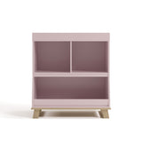 storkcraft modern convertible changing table blush with driftwood front view