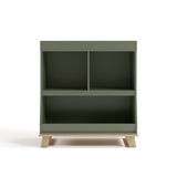 storkcraft modern convertible changing table olive with driftwood front view