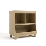 storkcraft modern convertible changing table driftwood angle view