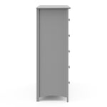 Kenton pebble gray 5 drawer dresser side view