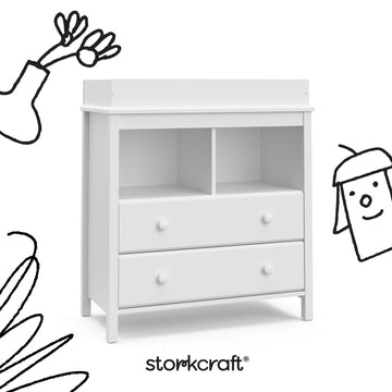 Alpine 2 Drawer Chest with Removable Changing Topper | Storkcraft Alpine 2 Drawer Chest with Removable Changing Topper | Storkcraft