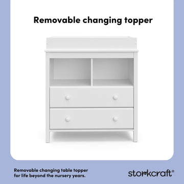 Alpine 2 Drawer Chest with Removable Changing Topper