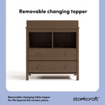 alpine hazelnut 2 drawer changing chest removable topper callout
