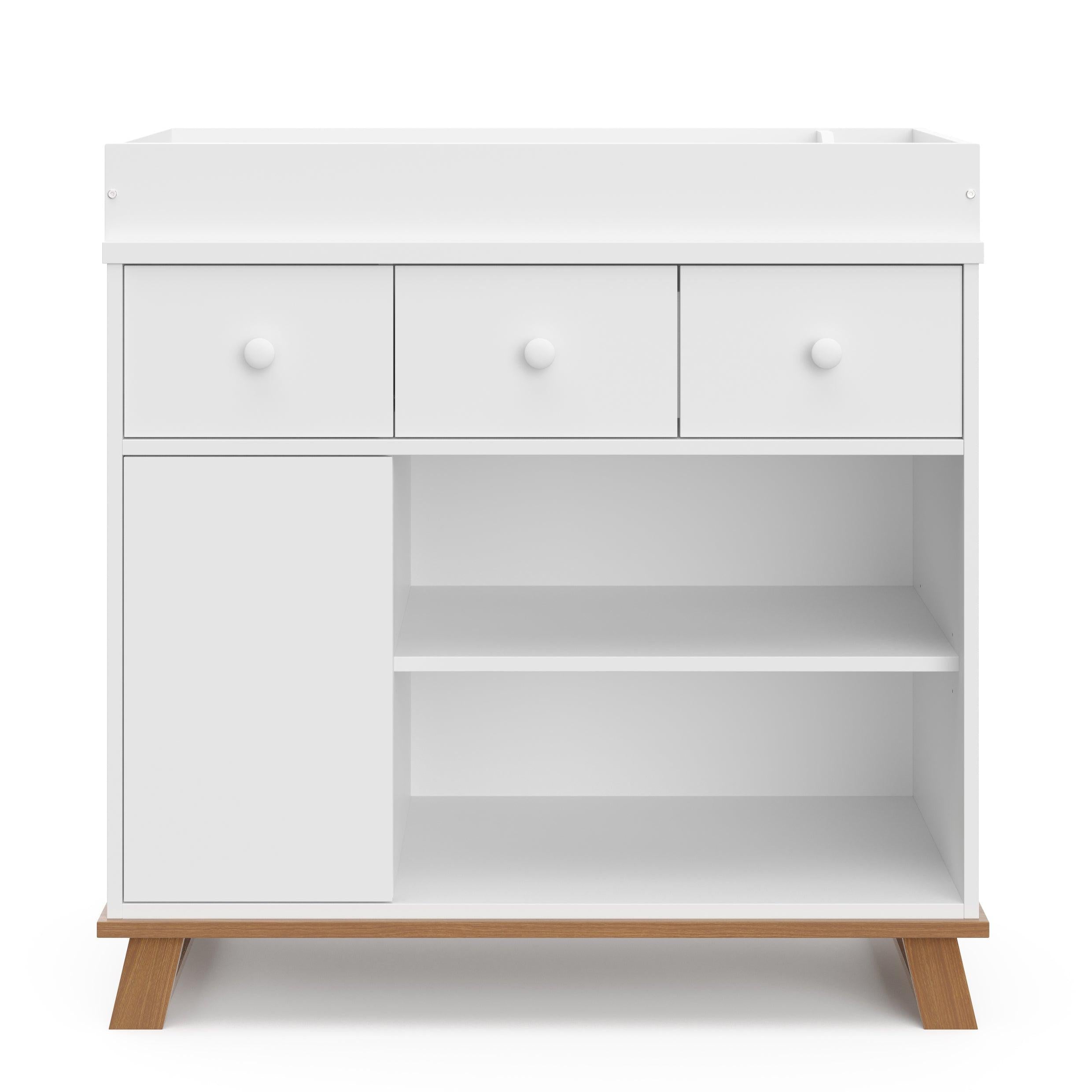 Modern Nursery Combo Changing Table Dresser with Removable Changing