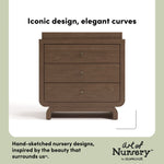 Santorini hazelnut 3 drawer chest with changing topper style callout