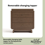 Santorini hazelnut 3 drawer chest with changing topper removable topper callout