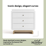 Santorini white with driftwood 3 drawer chest with changing topper style callout