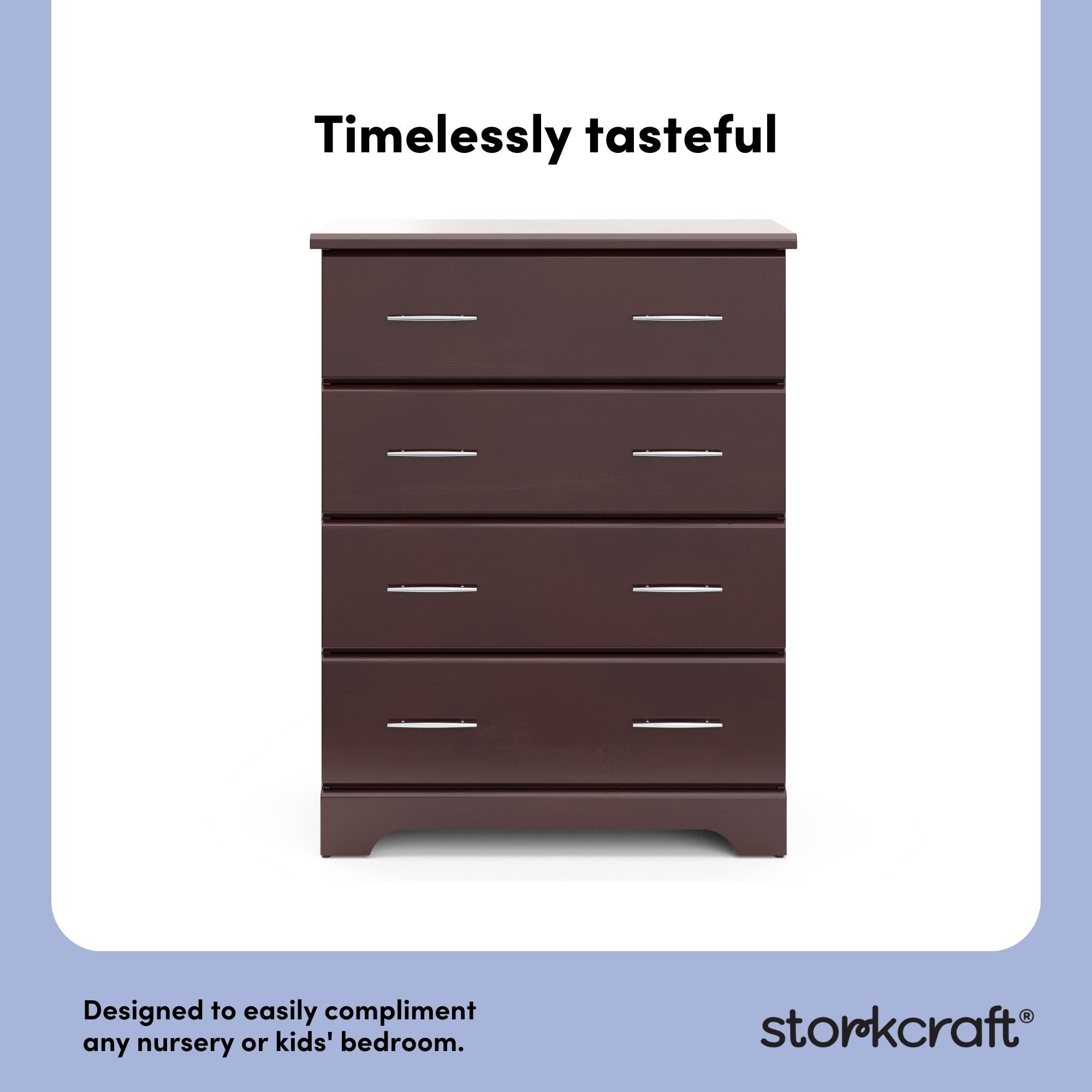 Brookside espresso 4 drawer dresser style callout