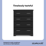 Brookside black 4 drawer dresser style callout
