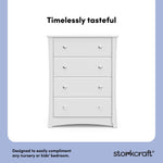 Crescent white 4 drawer dresser style callout