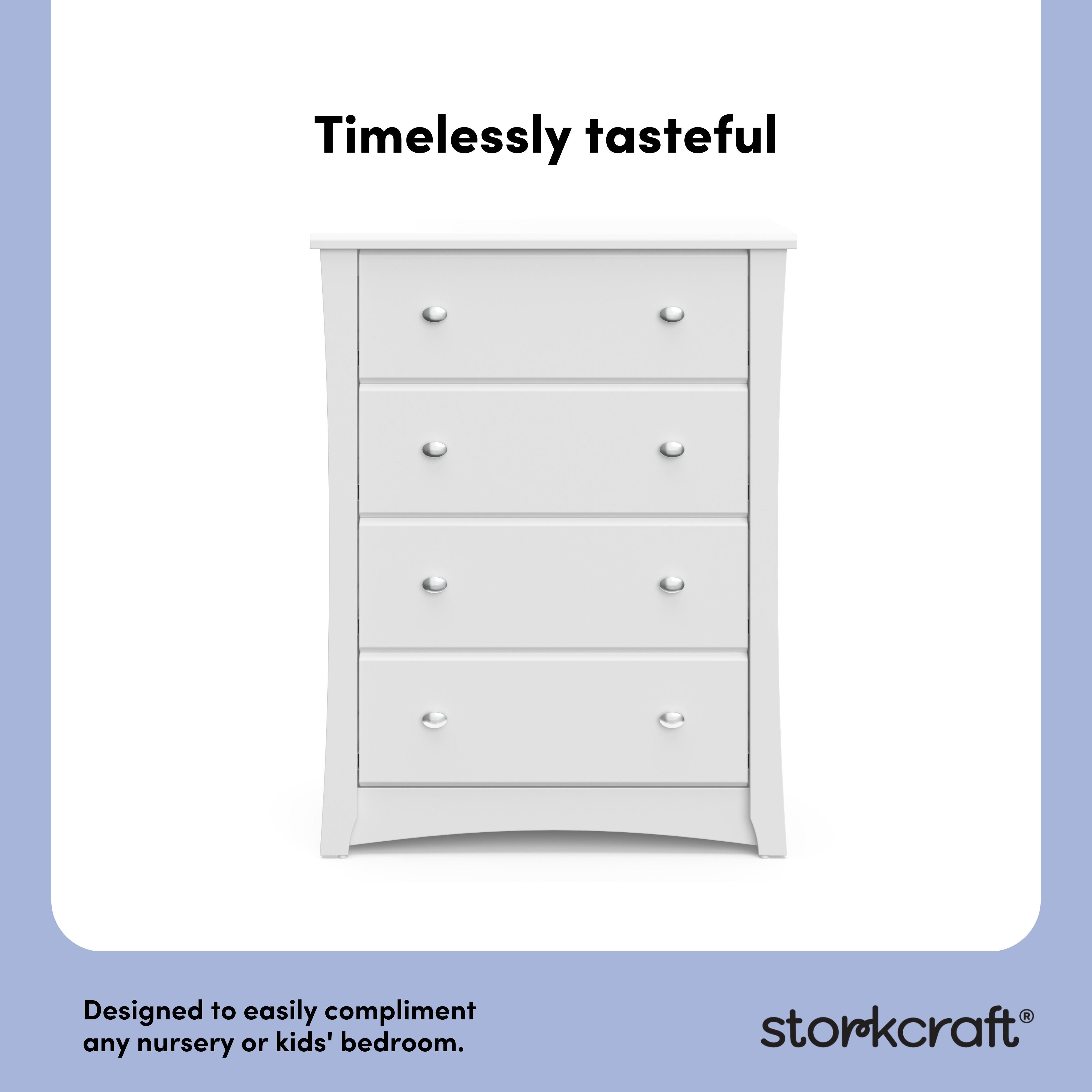 Crescent white 4 drawer dresser style callout