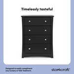 Crescent black 4 drawer dresser style callout