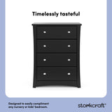 Crescent black 4 drawer dresser style callout
