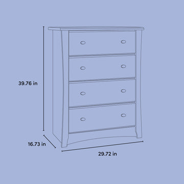 Crescent 4 Drawer Chest