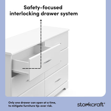 storkcraft brookside 6 drawer double dresser Brookside 6 Drawer Dresser