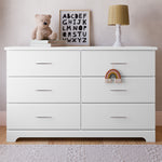 Brookside white 6 drawer dresser in a nursery