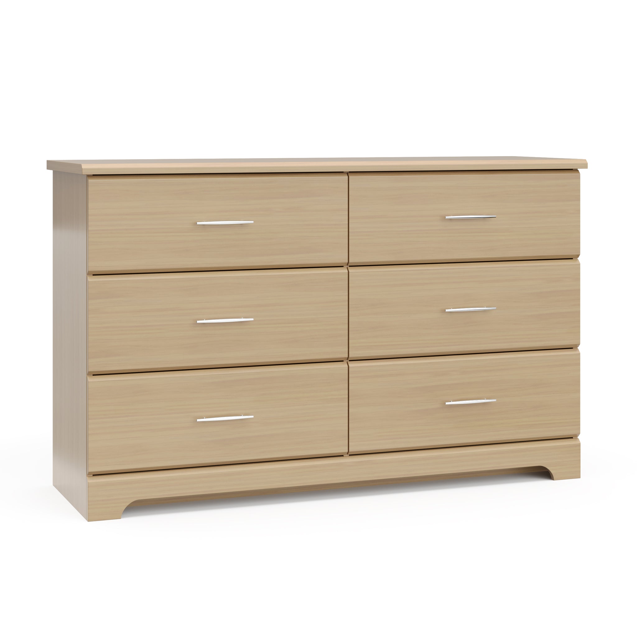 Driftwood 6 drawer dresser angled