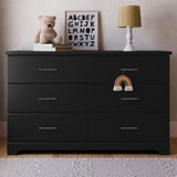 Brookside black 6 drawer dresser in a nursery