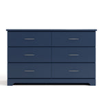 Brookside midnight blue 6 drawer dresser front view