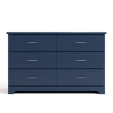 Brookside midnight blue 6 drawer dresser front view