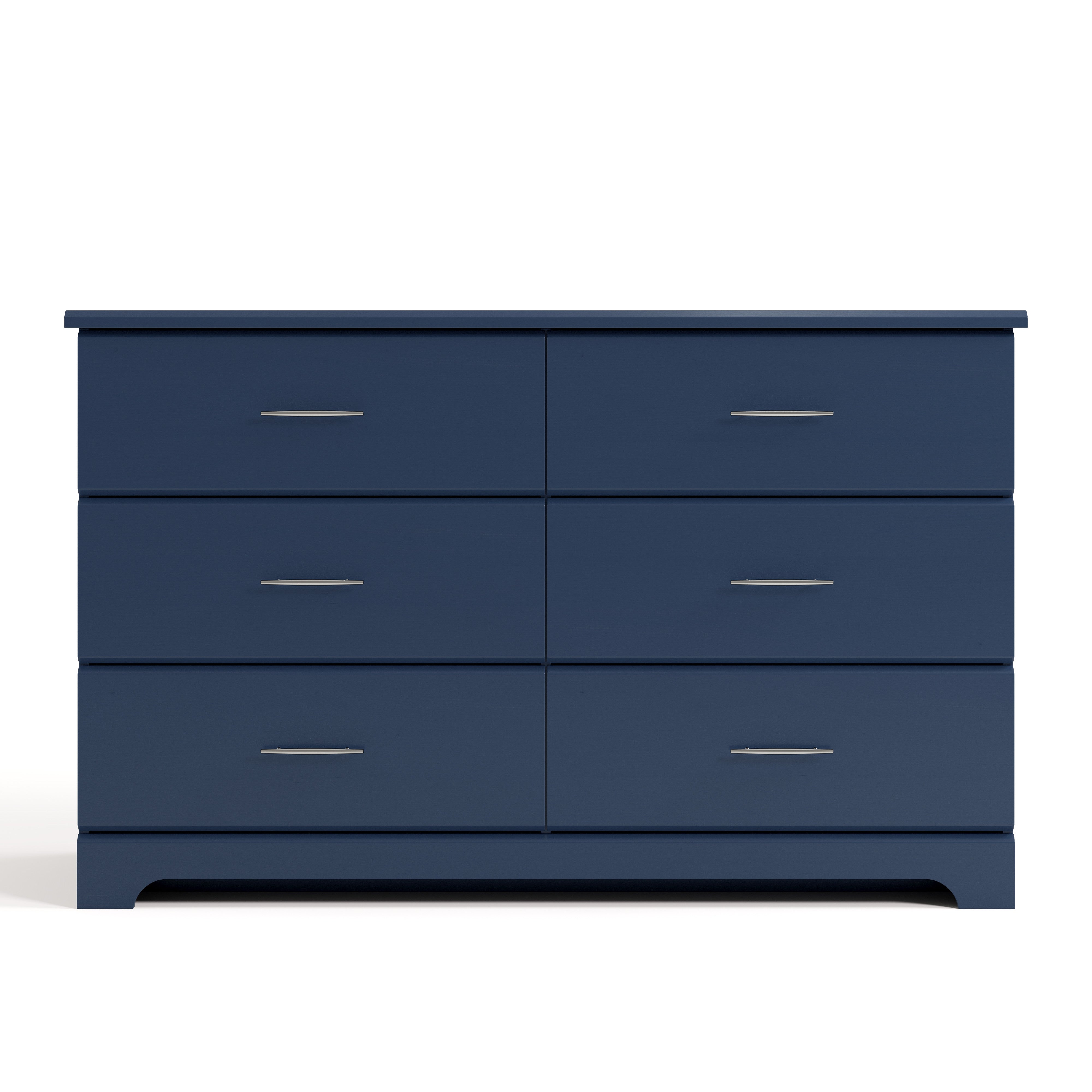 Brookside midnight blue 6 drawer dresser front view