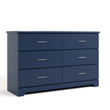 Brookside midnight blue 6 drawer dresser angle view