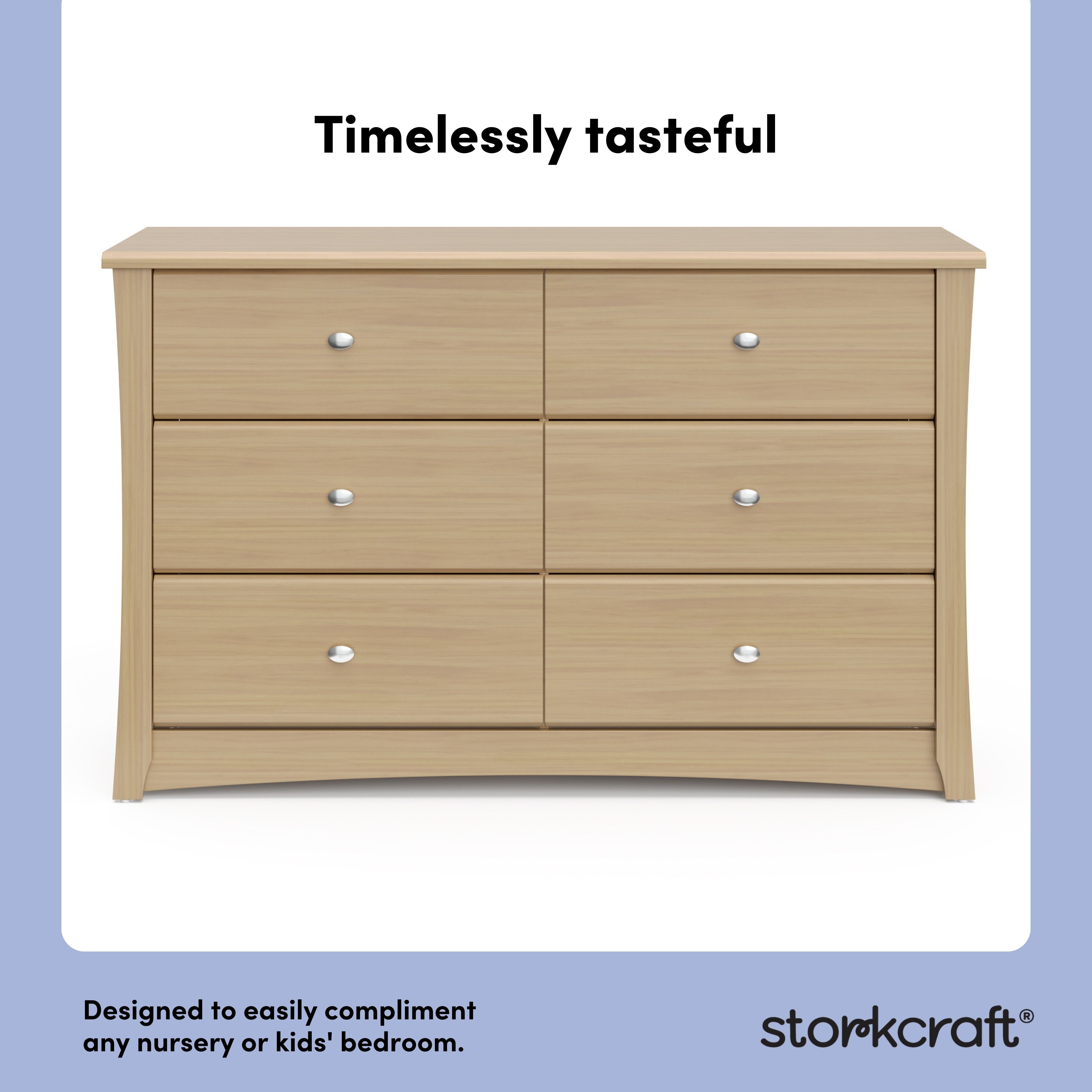 Crescent driftwood 6 drawer dresser style callout