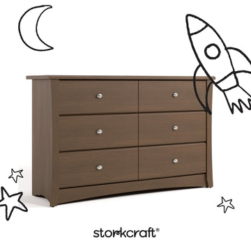 storkcraft dresser Crescent 6 Drawer Dresser