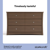 Crescent hazelnut 6 drawer dresser style callout
