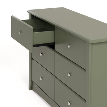 storkcraft grey dresser Crescent 6 Drawer Dresser