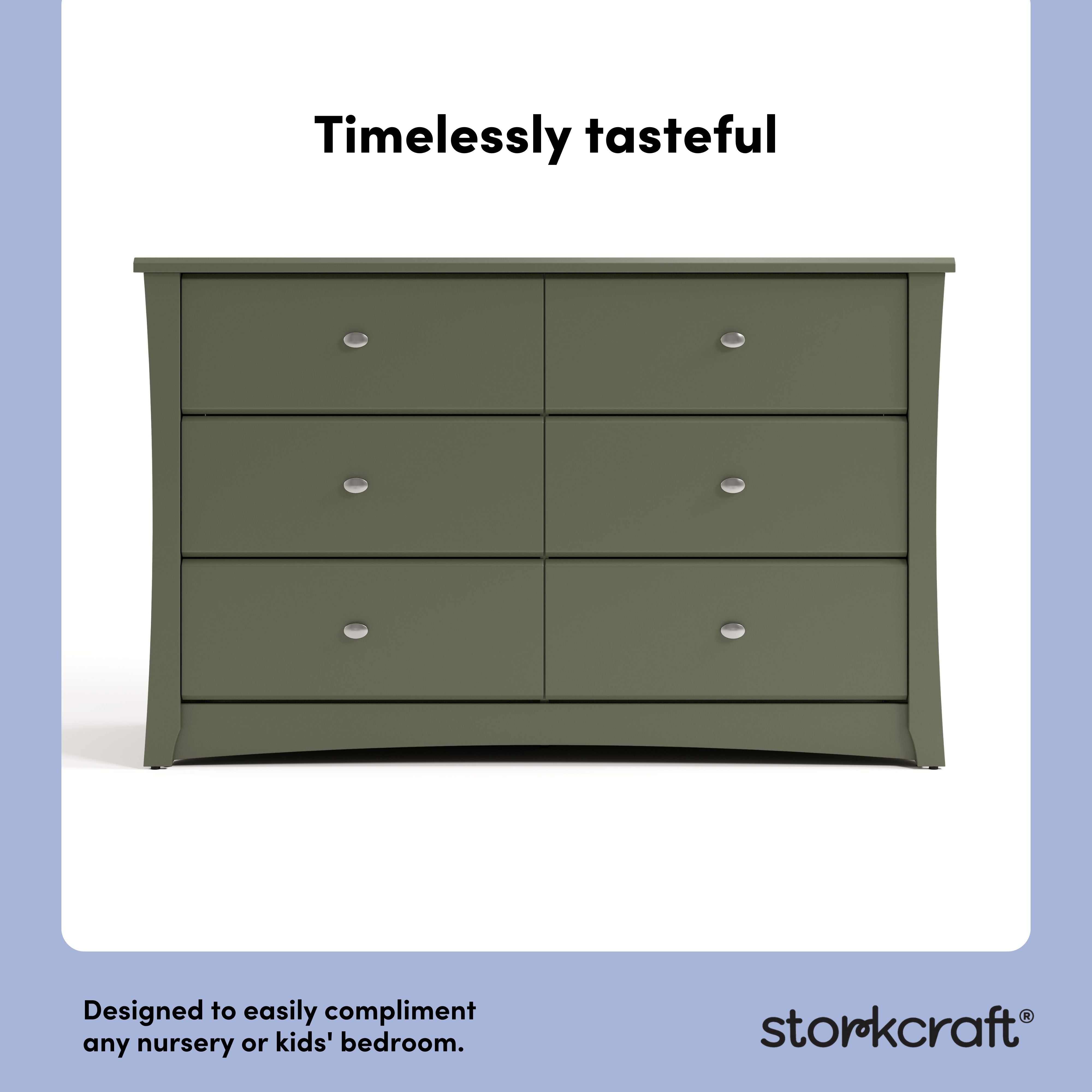 Crescent olive 6 drawer dresser style callout