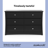 Crescent black 6 drawer dresser style callout