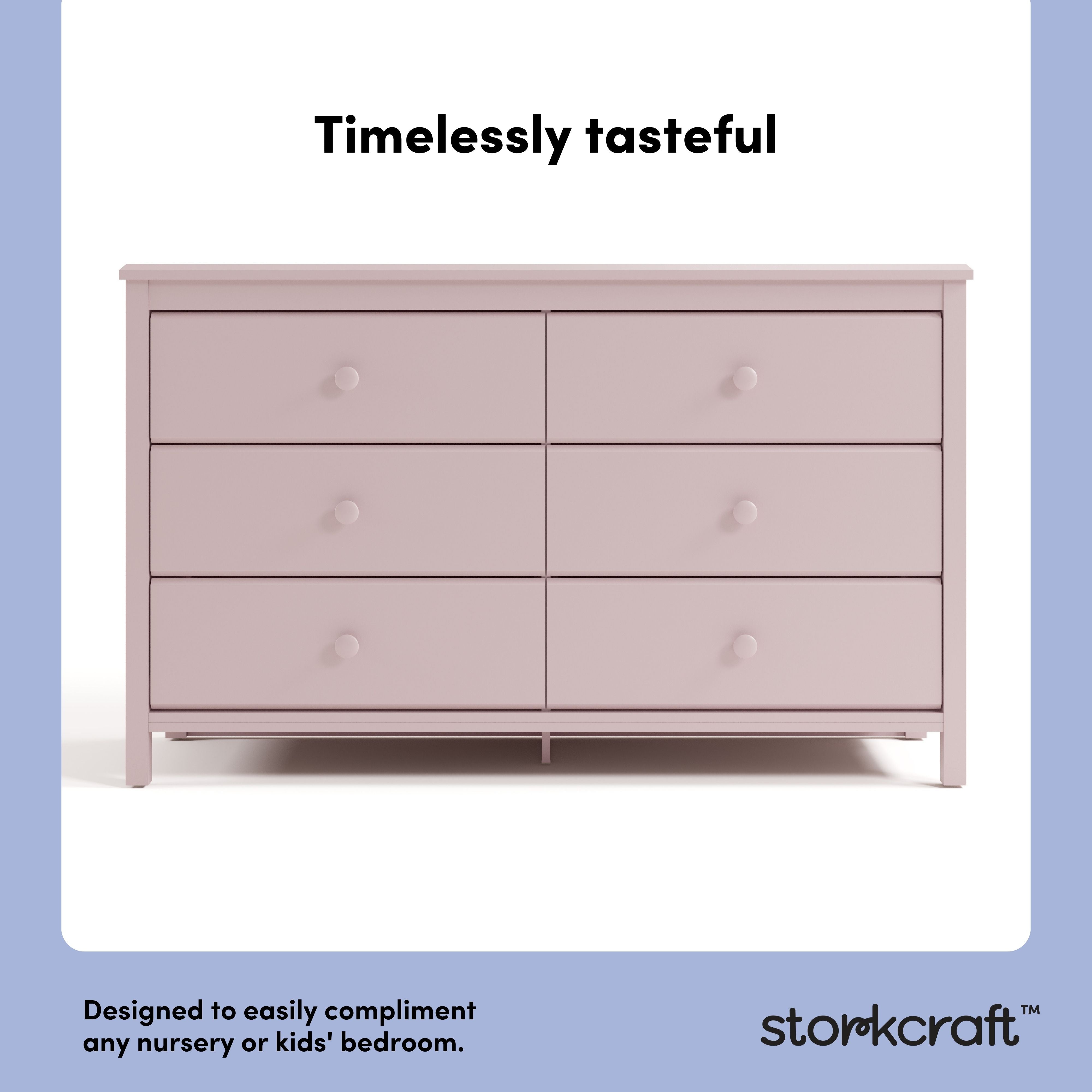 Alpine blush 6 drawer dresser style callout
