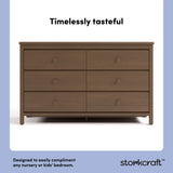 Alpine hazelnut 6 drawer dresser style callout