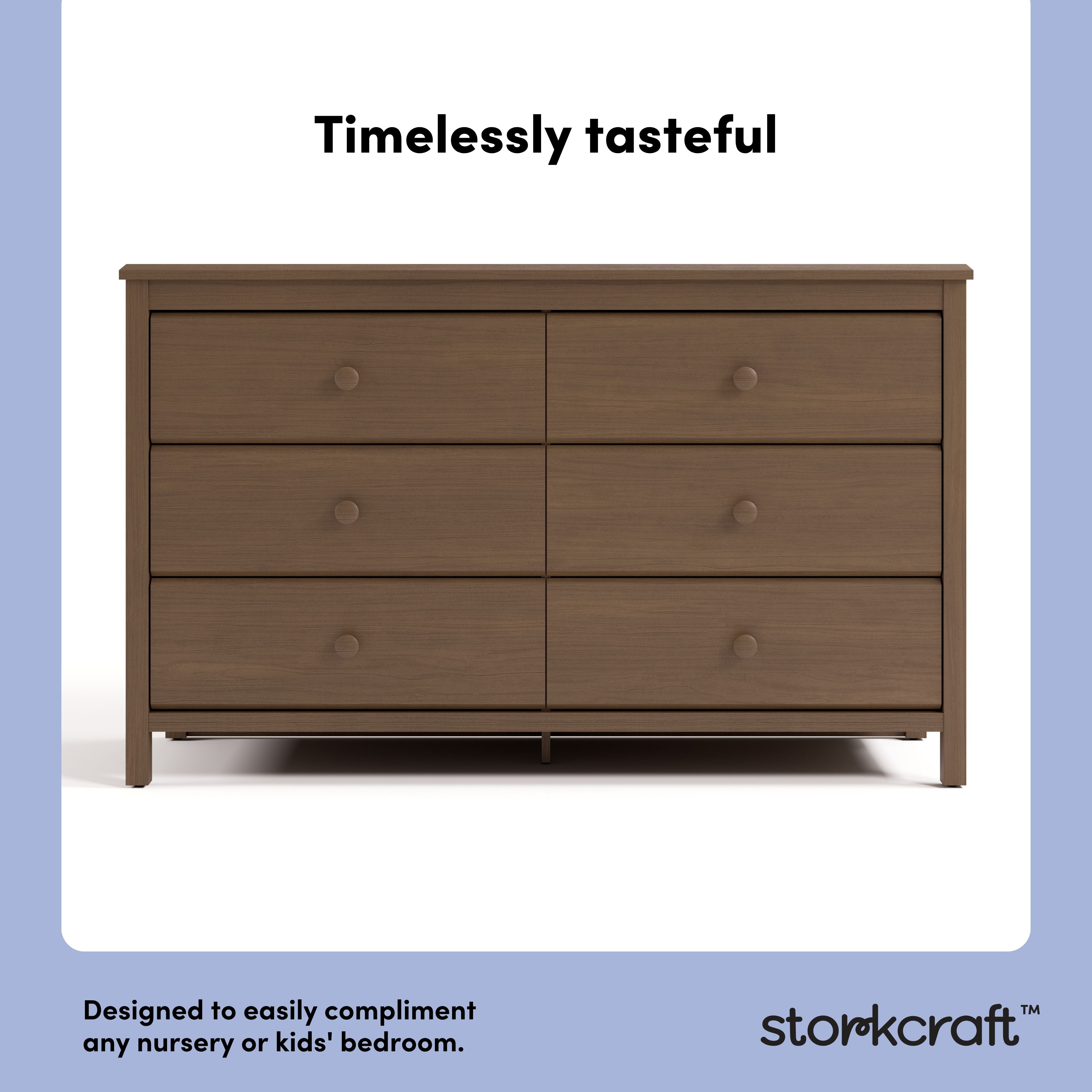 Alpine hazelnut 6 drawer dresser style callout