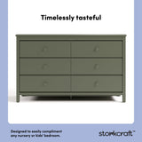 Alpine olive 6 drawer dresser style callout