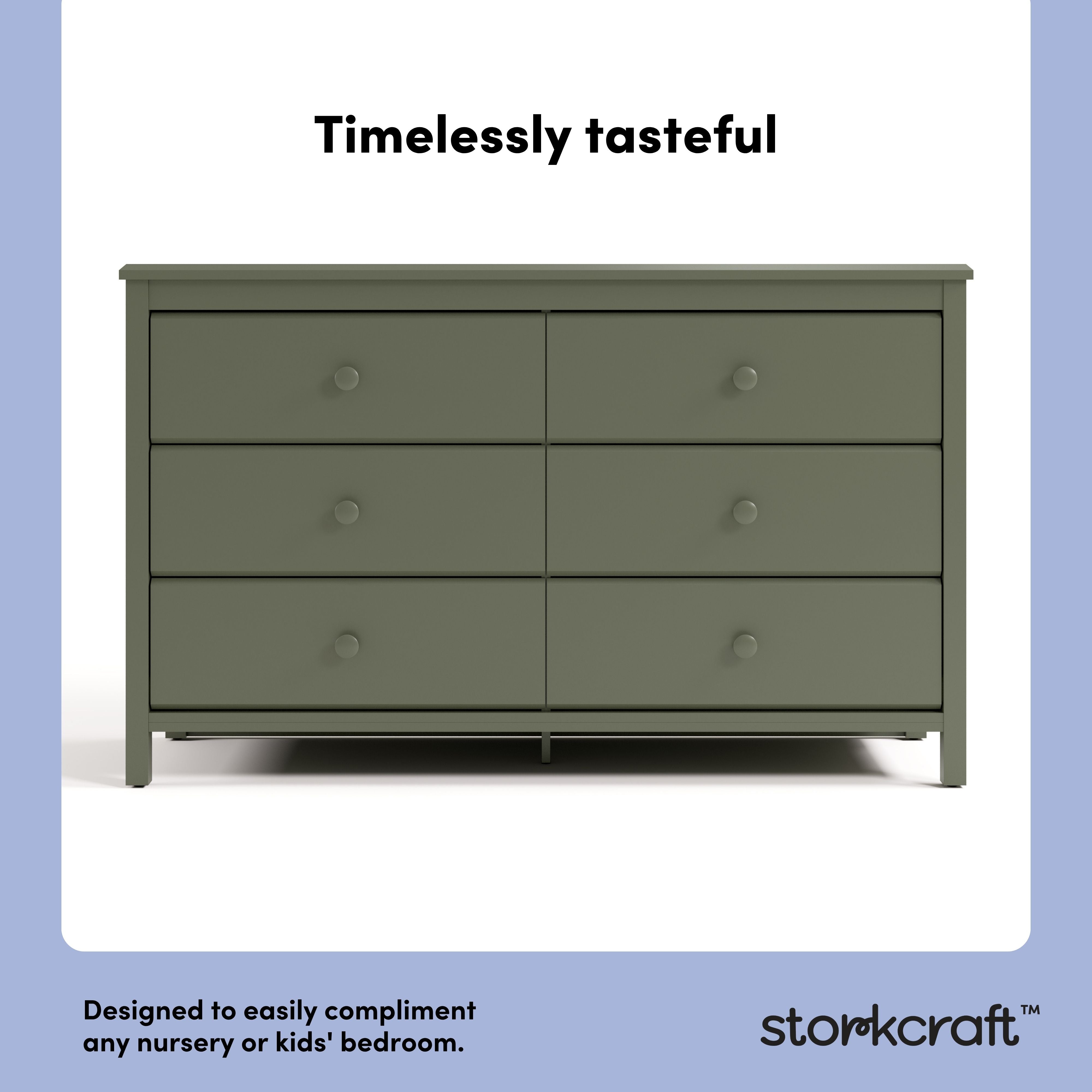 Alpine olive 6 drawer dresser style callout