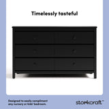 Alpine black 6 drawer dresser style callout