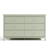 Alpine sage 6 drawer dresser front view
