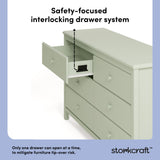 Alpine sage 6 drawer dresser interlocking drawer system callout