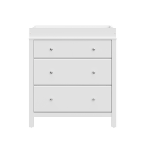 white 3 drawer chest