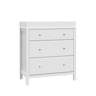 white 3 drawer chest with changing topper