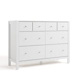 Horizon white 6 drawer dresser angle view