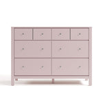 Horizon blush 6 drawer dresser front view