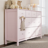 Horizon blush 6 drawer dresser in a nursery