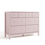 Horizon blush 6 drawer dresser angle view
