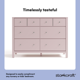 Horizon blush 6 drawer dresser style callout