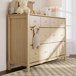 Horizon driftwood 6 drawer dresser in a nursery
