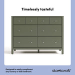 Horizon olive 6 drawer dresser style callout